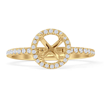 Round Halo Diamond Ring